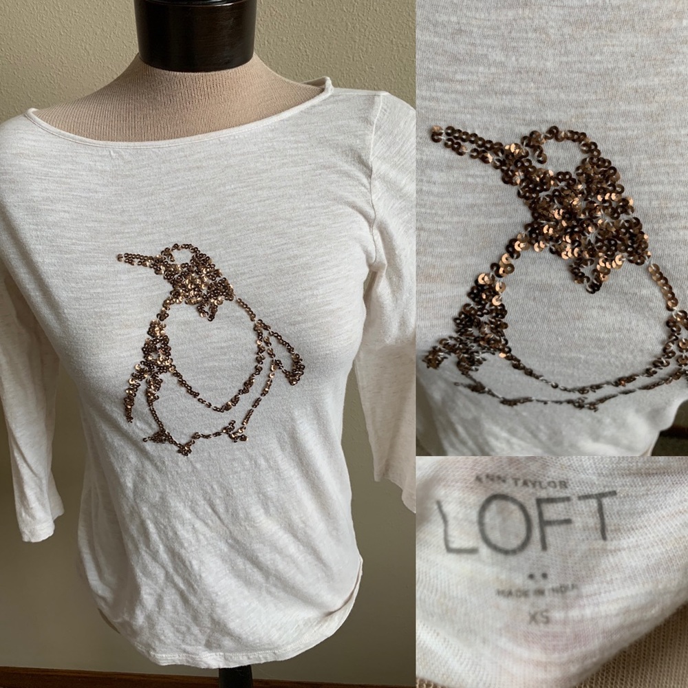 Ann Taylor Loft sequined shirt